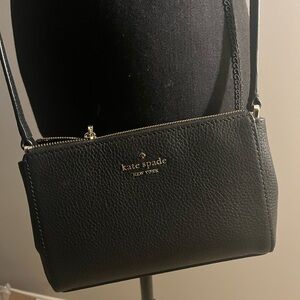 Kate Spade Black Textured Crossbody Bag